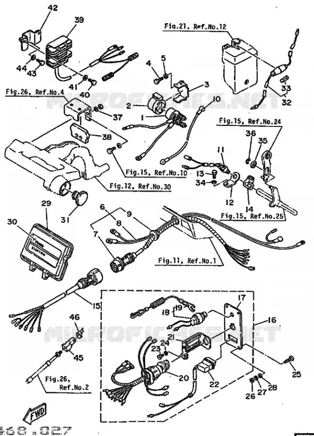PIECES ELECTRIQUE Yamaha OUTBOARD ENGINES 8hp (5.9kW) 1985 F8  F8BM