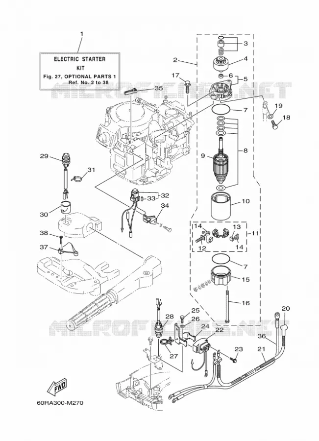 PIÈCES OPTIONNELLES 1 Yamaha OUTBOARD ENGINES 8hp (5.9kW) 2014 F8  F8CMHS