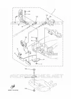 BOITIER DE COMMANDE A DISTANCE pour Yamaha F8C Manual Starter, Tiller Handle, Manual Tilt, Shaft 20