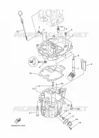 VENTILATEUR D'HUILE pour Yamaha F8C Manual Starter, Tiller Handle, Manual Tilt, Shaft 20
