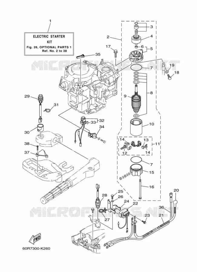 PIÈCES OPTIONNELLES 1 Yamaha OUTBOARD ENGINES 8hp (5.9kW) 2012 F8  F8CMHL