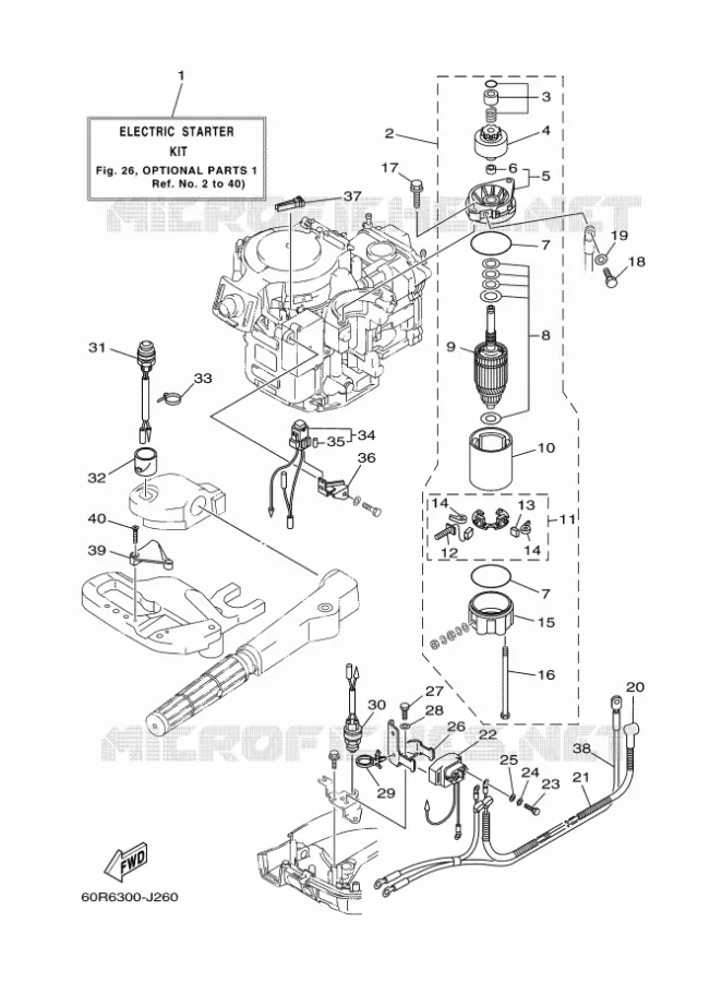 PIÈCES OPTIONNELLES 1 Yamaha OUTBOARD ENGINES 8hp (5.9kW) 2010 F8  F8CMHS