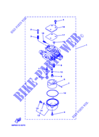 CARBURATEUR 2 pour Yamaha F8C Manual Starter, Tiller Handle, Manual Tilt, Shaft 15