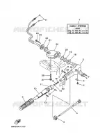 DIRECTION pour Yamaha F8C Manual Starter, Tiller Handle, Manual Tilt, Shaft 20