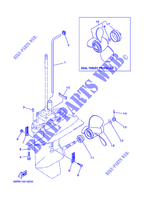 CARTER INFERIEUR ET TRANSMISSION 2 pour Yamaha F8M Manual Start, Manual Tilt, Tiller Control, Shaft 15