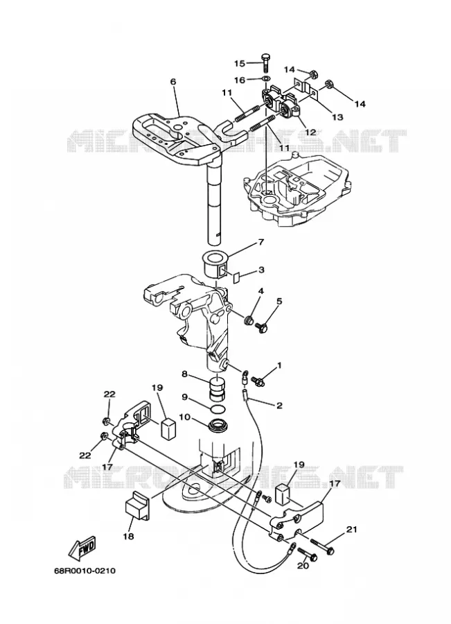 SUPPORT 2 Yamaha OUTBOARD ENGINES 8hp (5.9kW) 2002 F8  F8MSHA