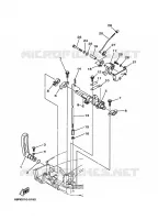 COMMANDE D'ACCELERATEUR pour Yamaha F8C Manual & Electric Steering, Tiller Handle, Manual Tilt, Shaft 20