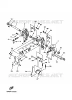 SUPPORT 1 pour Yamaha F8C Manual & Electric Steering, Tiller Handle, Manual Tilt, Shaft 20
