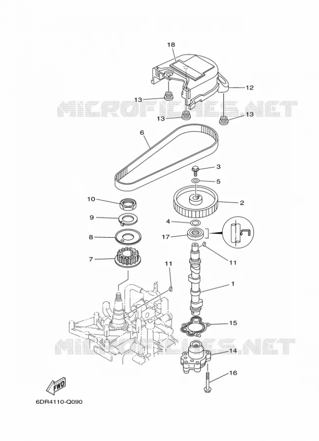POMPE A HUILE Yamaha OUTBOARD ENGINES 8hp (5.9kW) 2019 F8  F8FMHL
