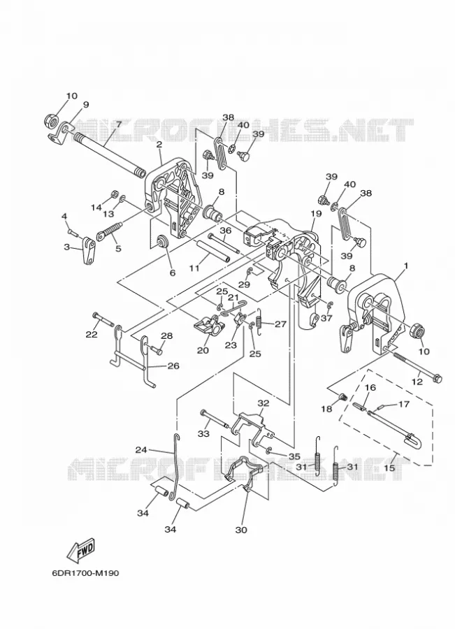 SUPPORT 1 Yamaha OUTBOARD ENGINES 8hp (5.9kW) 2017 F8  F8FMHS
