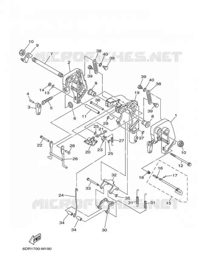 SUPPORT 1 Yamaha OUTBOARD ENGINES 8hp (5.9kW) 2017 F8  F8FMHL
