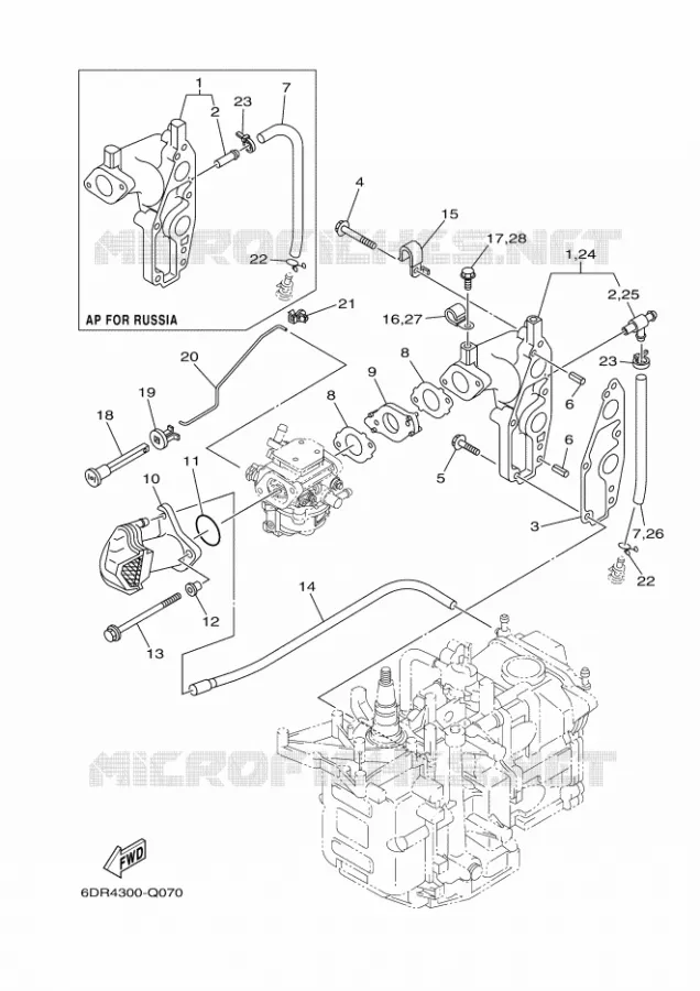 ADMISSION Yamaha OUTBOARD ENGINES 8hp (5.9kW) 2016 F8  F8FMHS