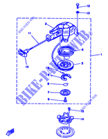 DEMARREUR pour Yamaha 2B 2 Stroke, Manual Starter, Tiller Handle, Manual Tilt de 1994