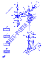 KIT DE REPARATION  pour Yamaha 2B 2 Stroke, Manual Starter, Tiller Handle, Manual Tilt de 1994
