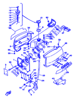 RESERVOIR A CARBURANT ET CAPOT pour Yamaha 2B 2 Stroke, Manual Starter, Tiller Handle, Manual Tilt de 1994