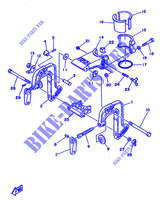ARAIGNEE pour Yamaha 2B Manual Starter, Tiller Handle, Manual Tilt de 1993