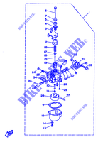 CARBURATEUR pour Yamaha 2B Manual Starter, Tiller Handle, Manual Tilt de 1993