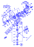 CYLINDRE / CARTER MOTEUR pour Yamaha 2B Manual Starter, Tiller Handle, Manual Tilt de 1990