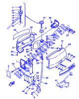 RESERVOIR A CARBURANT ET CAPOT pour Yamaha 2B Manual Starter, Tiller Handle, Manual Tilt de 1990