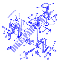SUPPORT pour Yamaha 2B Manual Starter, Tiller Handle, Manual Tilt de 1990