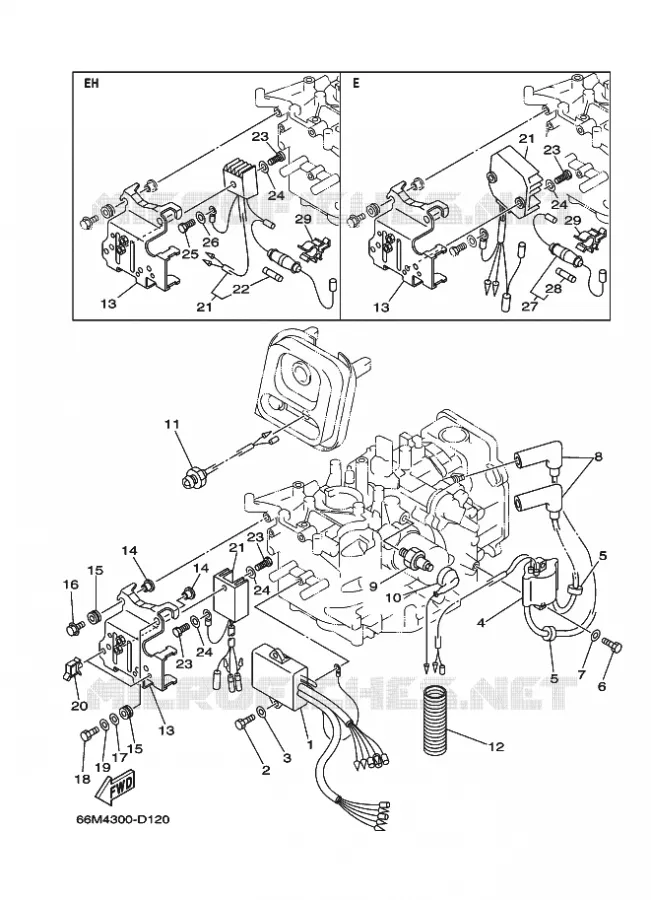 ELECTRIQUE 1 Yamaha OUTBOARD ENGINES 9.9hp (7.3kW) 2006 F9.9  F9.9MSH2