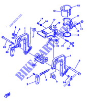 ARAIGNEE pour Yamaha 2B Manual Starter, Tiller Handle, Manual Tilt de 1988