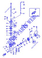 BOITIER D'HELICE ET TRANSMISSION 1 pour Yamaha 2B Manual Starter, Tiller Handle, Manual Tilt de 1988