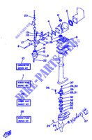 KIT DE REPARATION  pour Yamaha 2B Manual Starter, Tiller Handle, Manual Tilt de 1988