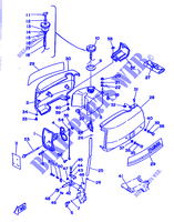 RESERVOIR A CARBURANT ET CAPOT pour Yamaha 2B Manual Starter, Tiller Handle, Manual Tilt de 1988