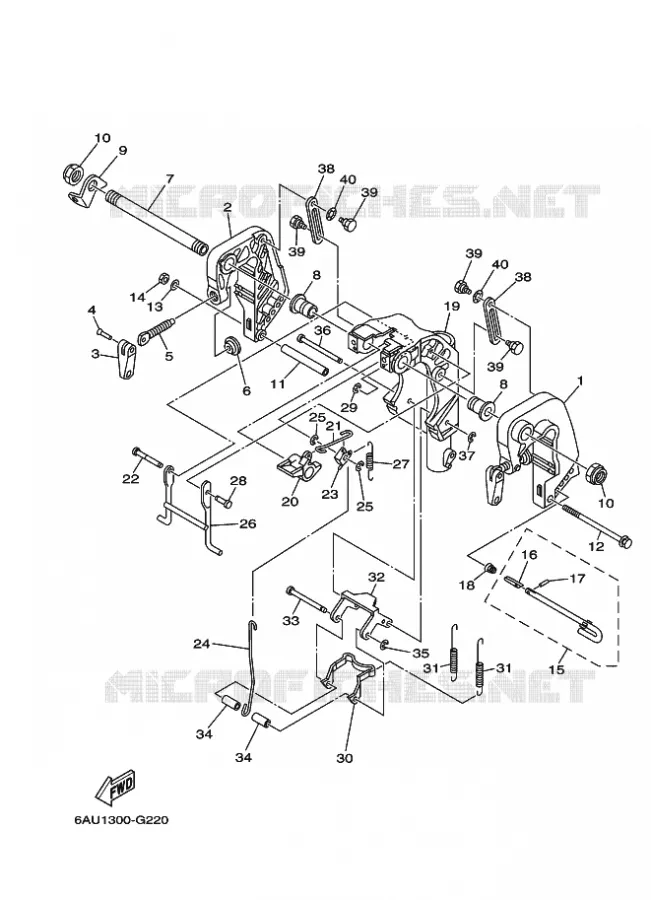 SUPPORT 1 Yamaha OUTBOARD ENGINES 9.9hp (7.3kW) 2010 F9.9  F9.9FES