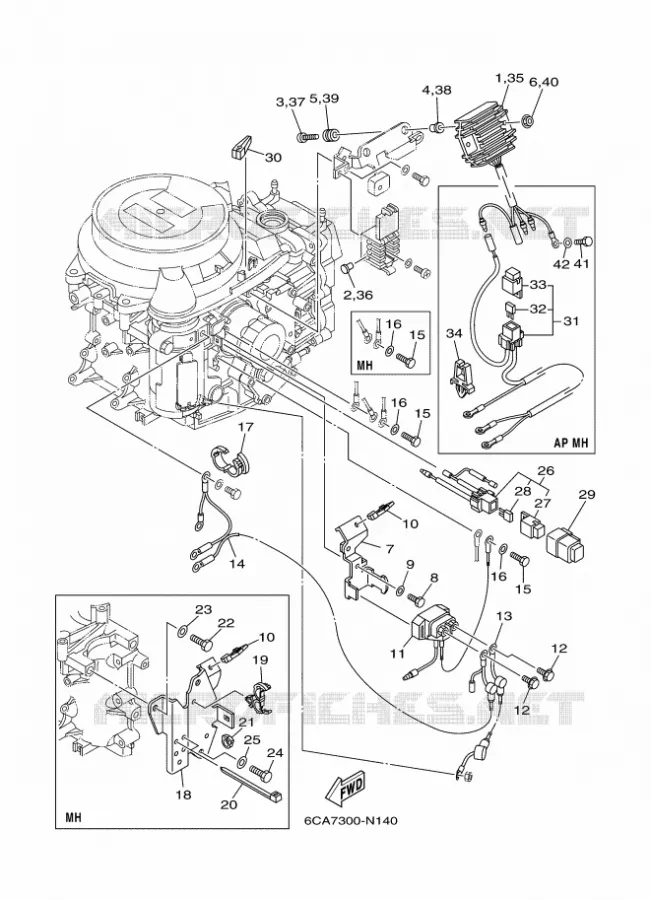 ELECTRIQUE 2 Yamaha OUTBOARD ENGINES 9.9hp (7.3kW) 2017 F9.9  F9.9HMH1L