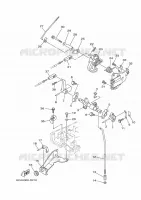 COMMANDE D'ACCELERATEUR 2 pour Yamaha F9.9H Electric Starter, Remote control, Manual Tilt, Shaft 20