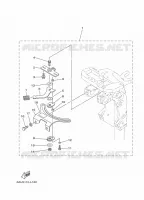 PIECES DE DIRECTION pour Yamaha F9.9H Manual Starter, Tiller Handle, Manual Tilt, Shaft 20