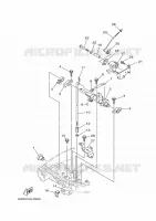 COMMANDE D'ACCELERATEUR 1 pour Yamaha F9.9J Manual Starter, Tiller Handle, Manual Tilt, Shaft 15