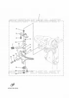 PIECES DE DIRECTION pour Yamaha F9.9J Manual Starter, Tiller Handle, Manual Tilt, Shaft 15