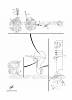 PIECES D'ENTRETIEN pour Yamaha F9.9J Manual Starter, Tiller Handle, Manual Tilt, Shaft 15