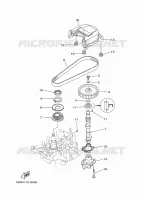 POMPE A HUILE pour Yamaha F9.9J Manual Starter, Tiller Handle, Manual Tilt, Shaft 15