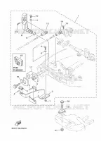 FIXATION BOITIER DE COMMANDE A DISTANCE pour Yamaha F9.9J Manual Starter, Tiller Handle, Manual Tilt, Shaft 15