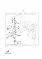 PIECES DE DIRECTION pour Yamaha F9.9J Manual Starter, Tiller Handle, Manual Tilt, Shaft 15