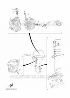PIECES D'ENTRETIEN pour Yamaha F9.9J Manual Starter, Tiller Handle, Manual Tilt, Shaft 15