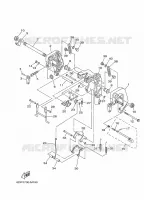 SUPPORT 1 pour Yamaha F9.9J Manual Starter, Tiller Handle, Manual Tilt, Shaft 15