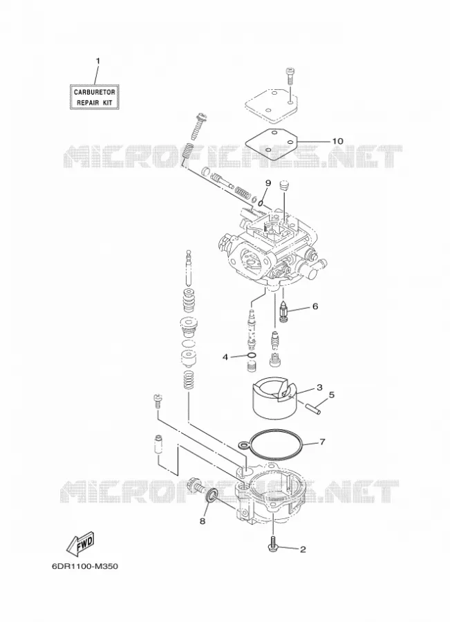 KIT DE REPARATION 2 Yamaha OUTBOARD ENGINES 9.9hp (7.3kW) 2016 F9.9  F9.9JMHS