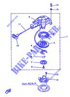 DEMARREUR pour Yamaha 2B Manual Starter, Tiller Handle, Manual Tilt de 1986