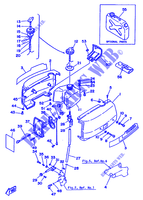 RESERVOIR A CARBURANT ET CAPOT pour Yamaha 2B Manual Starter, Tiller Handle, Manual Tilt de 1986