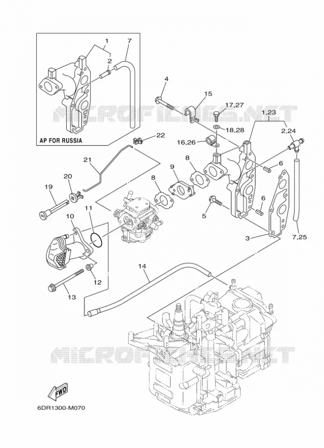 ADMISSION Yamaha OUTBOARD ENGINES 9.9hp (7.3kW) 2015 F9.9  F9.9JMHL