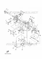 SUPPORT 1 pour Yamaha F9.9J Electric Starter, Remote control, Manual Tilt, Shaft 15