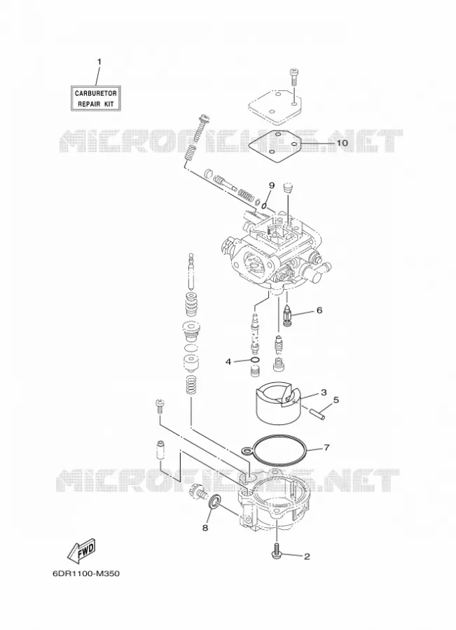 KIT DE REPARATION 2 Yamaha OUTBOARD ENGINES 9.9hp (7.3kW) 2013 F9.9  F9.9JES