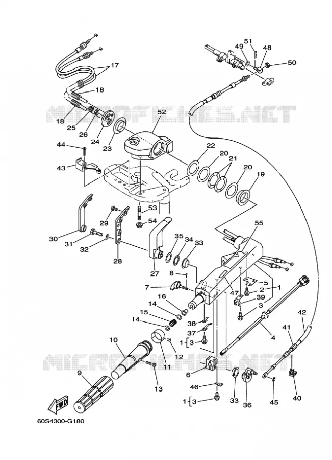 DIRECTION Yamaha OUTBOARD ENGINES 8hp (5.9kW) 2014 FT8  FT8DMHL