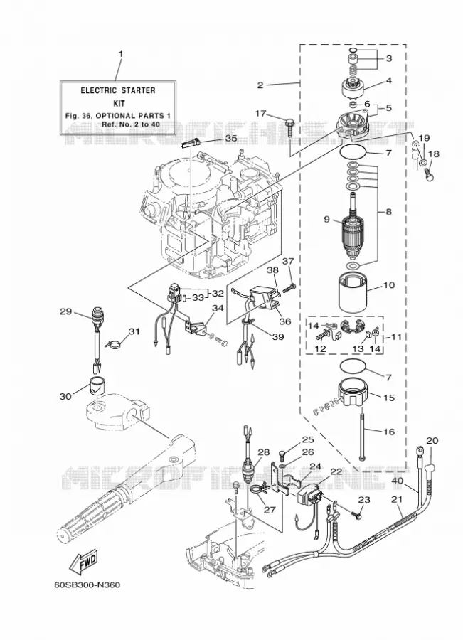 PIÈCES OPTIONNELLES 1 Yamaha OUTBOARD ENGINES 8hp (5.9kW) 2014 FT8  FT8DMHL
