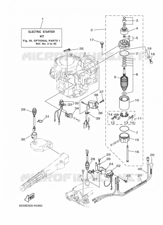 PIÈCES OPTIONNELLES 1 Yamaha OUTBOARD ENGINES 8hp (5.9kW) 2014 FT8  FT8DMHX